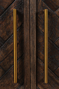 Gramercy Dark Chevron 4 Door Accent Cabinet - Ornate Home