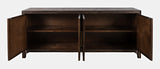Gramercy Dark Chevron 4 Door Accent Cabinet - Ornate Home