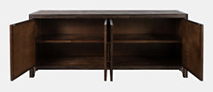 Gramercy Dark Chevron 4 Door Accent Cabinet - Ornate Home