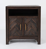 Gramercy Dark Chevron Accent Table - Ornate Home