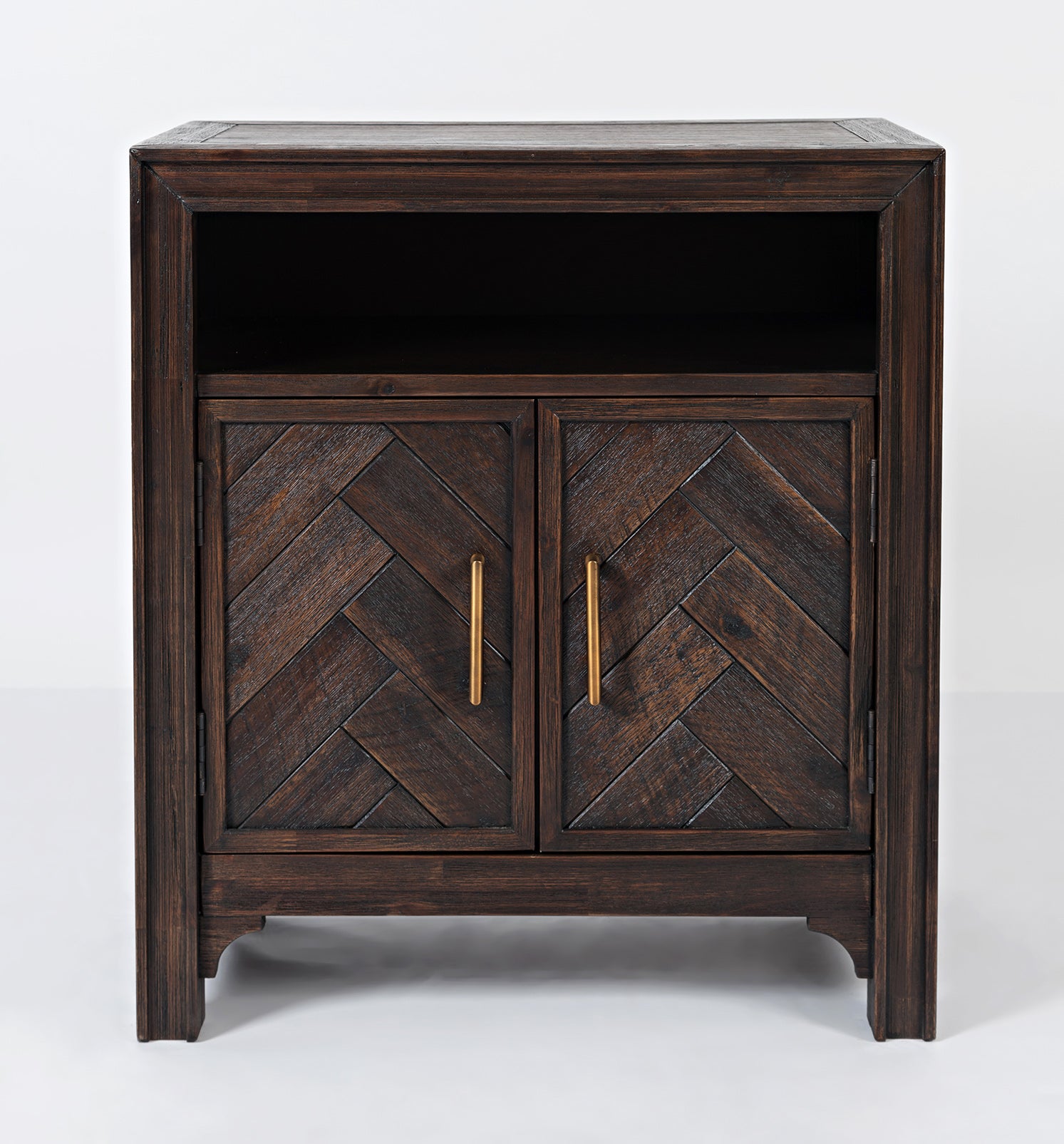 Gramercy Dark Chevron Accent Table - Ornate Home