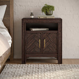 Gramercy Dark Chevron Accent Table - Ornate Home