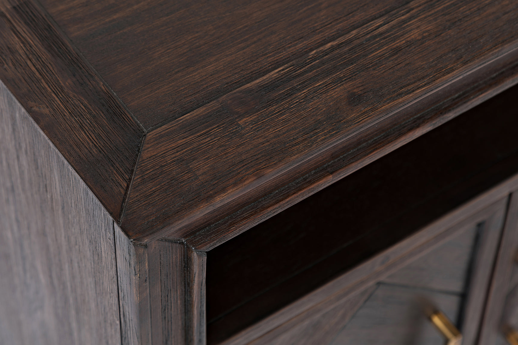 Gramercy Dark Chevron Accent Table - Ornate Home