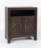 Gramercy Dark Chevron Accent Table - Ornate Home