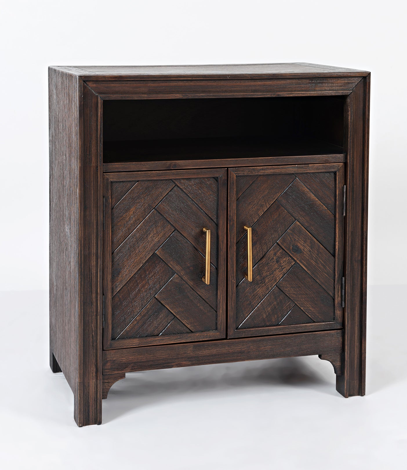 Gramercy Dark Chevron Accent Table - Ornate Home