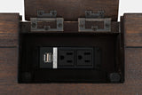 Gramercy Dark Chevron Power Desk - Ornate Home