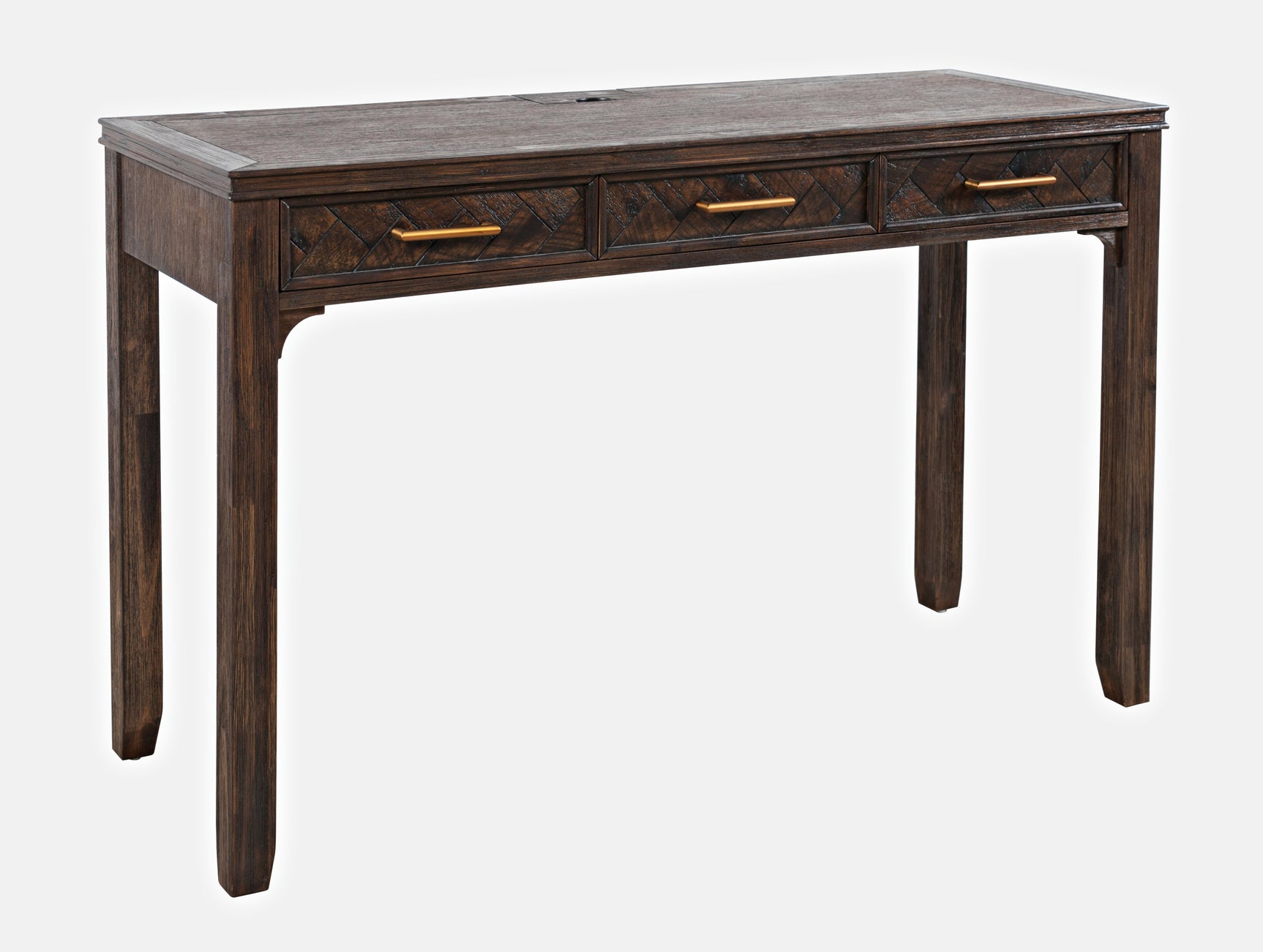 Gramercy Dark Chevron Power Desk - Ornate Home