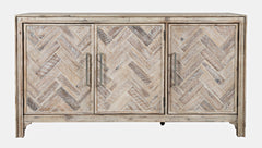 Gramercy Grey Wash 3 Door Accent Cabinet - Ornate Home