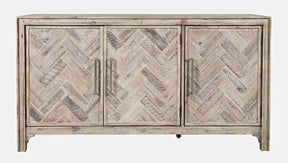 Gramercy Grey Wash 3 Door Accent Cabinet - Ornate Home