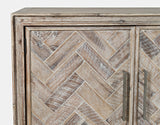 Gramercy Grey Wash 3 Door Accent Cabinet - Ornate Home