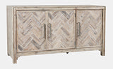 Gramercy Grey Wash 3 Door Accent Cabinet - Ornate Home