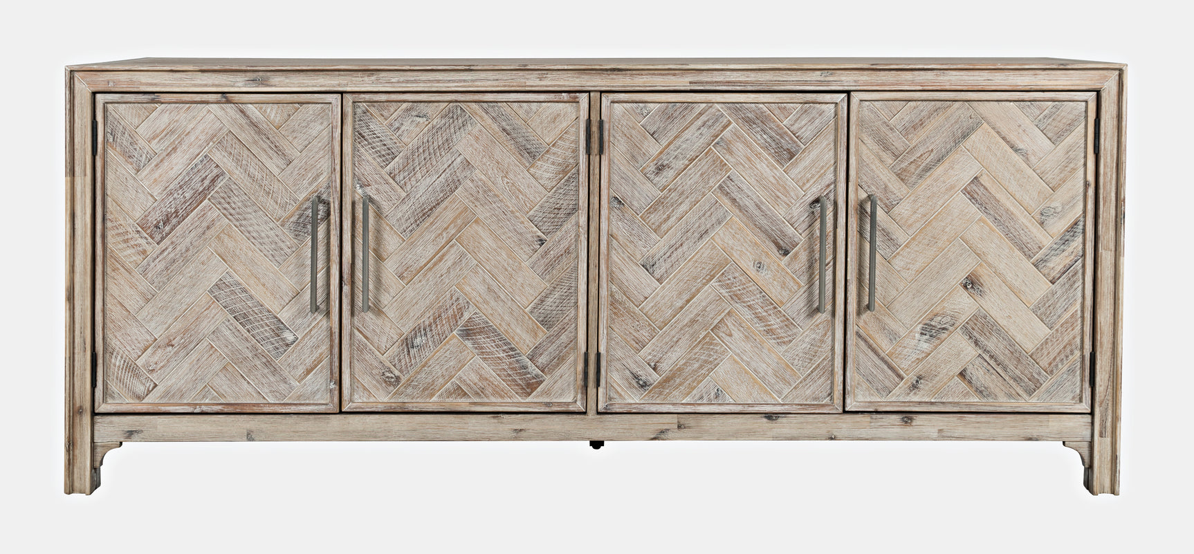 Gramercy Grey Wash 4 Door Accent Cabinet - Ornate Home