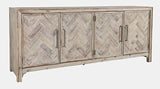 Gramercy Grey Wash 4 Door Accent Cabinet - Ornate Home