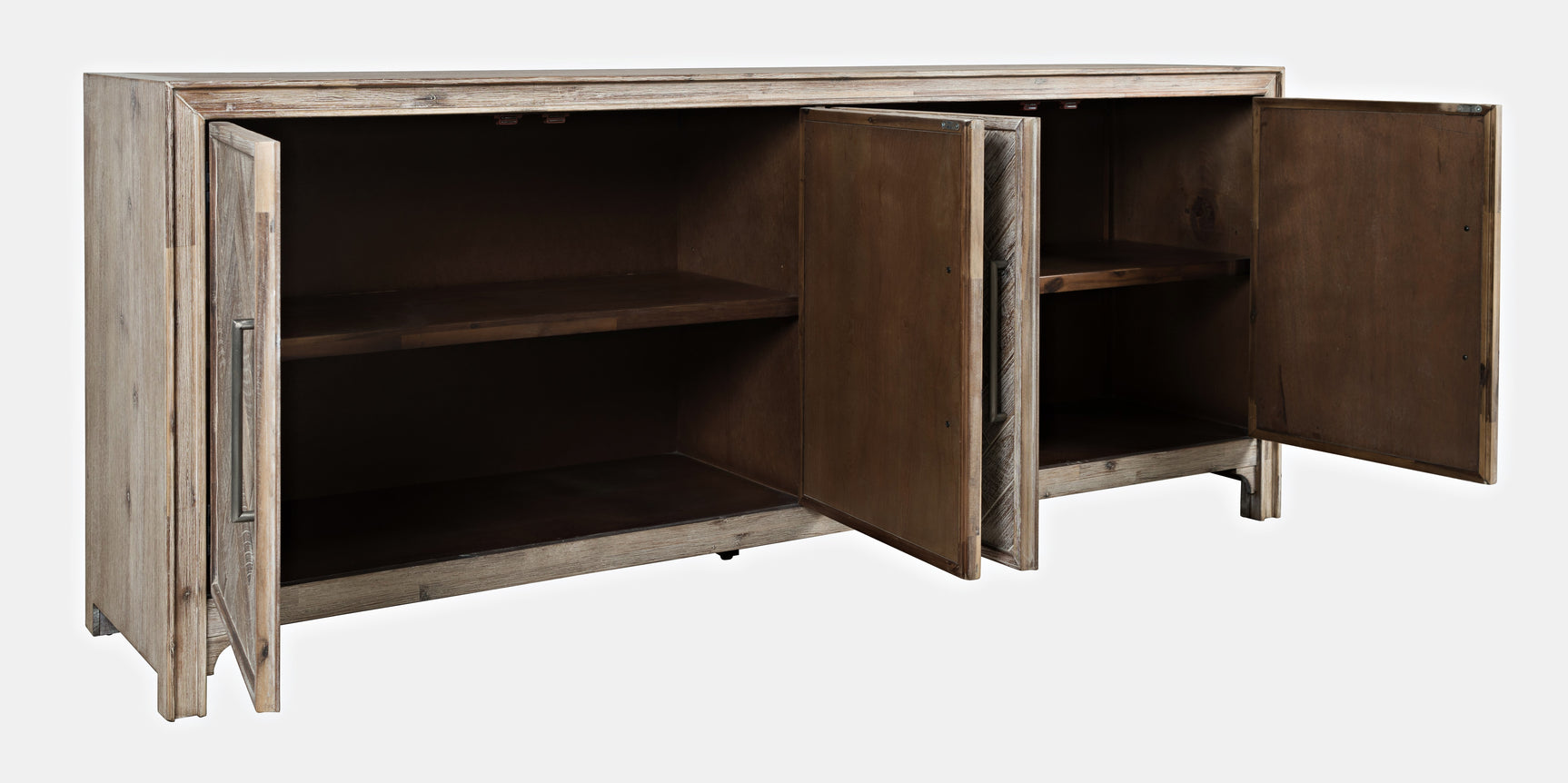 Gramercy Grey Wash 4 Door Accent Cabinet - Ornate Home