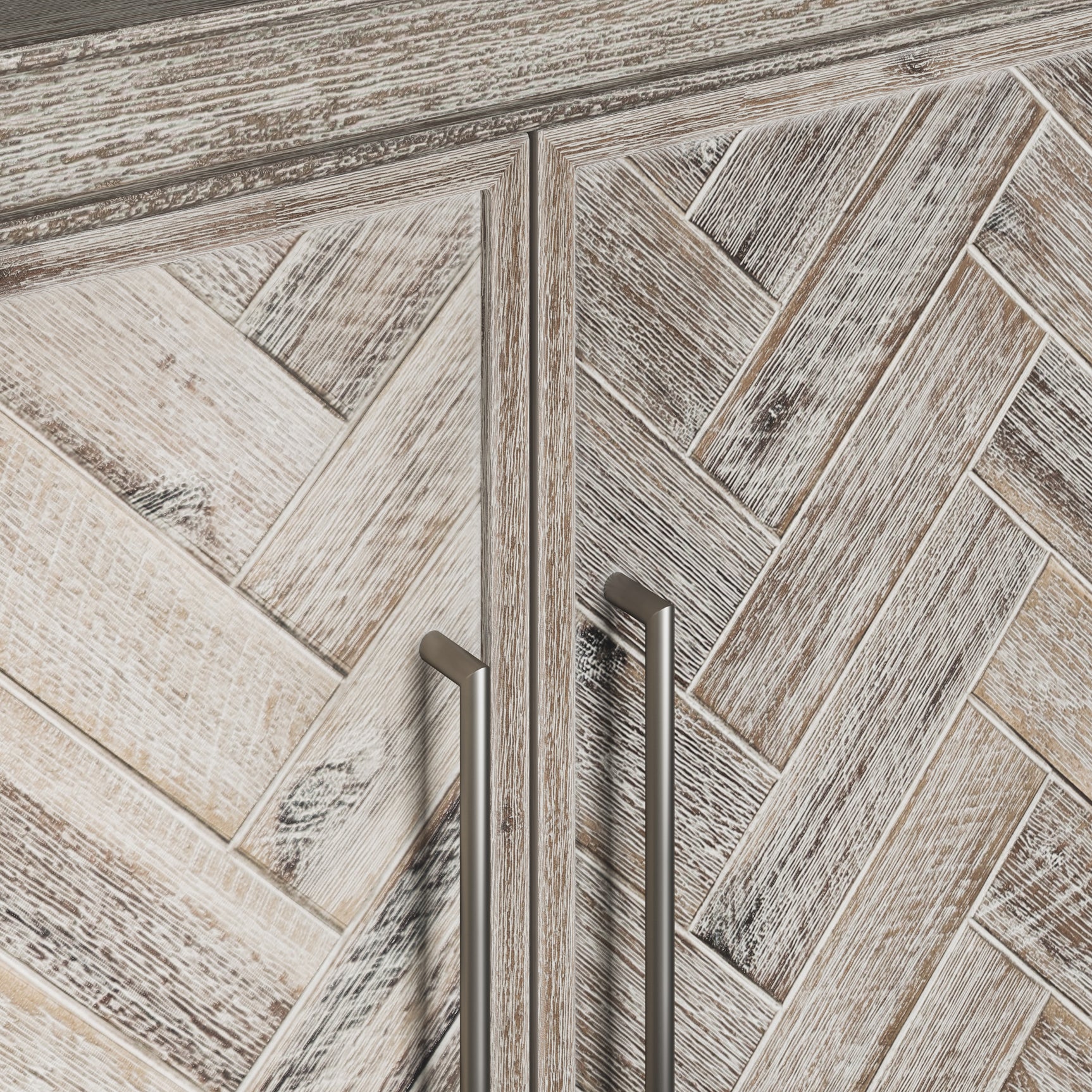 Gramercy Grey Wash 4 Door Accent Cabinet - Ornate Home