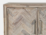 Gramercy Grey Wash 4 Door Accent Cabinet - Ornate Home