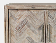 Gramercy Grey Wash 4 Door Accent Cabinet - Ornate Home