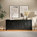 Gramercy Noir 4 Door Accent Cabinet - Ornate Home