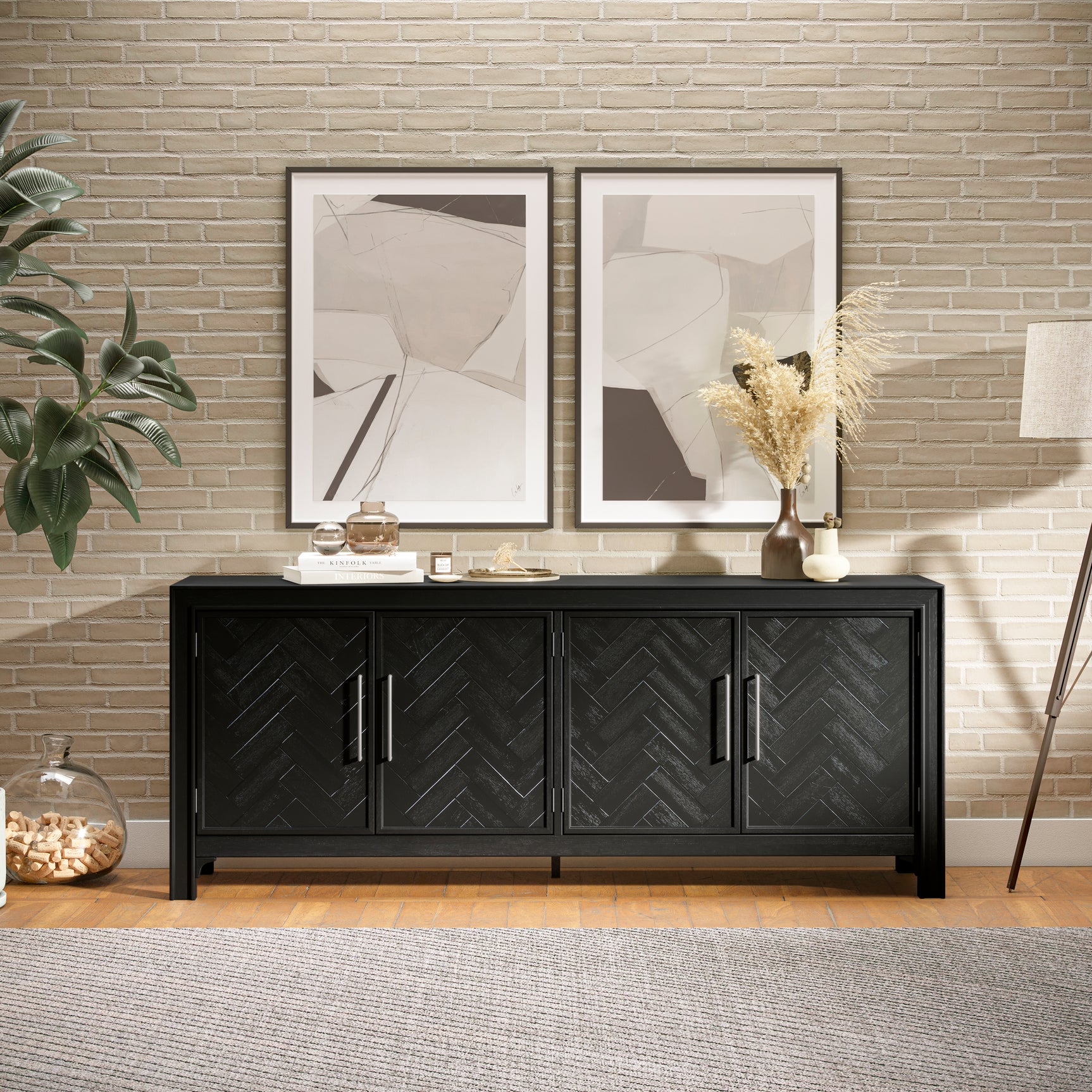Gramercy Noir 4 Door Accent Cabinet - Ornate Home