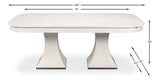 Gramercy ParkJupe White Dining Table - Ornate Home