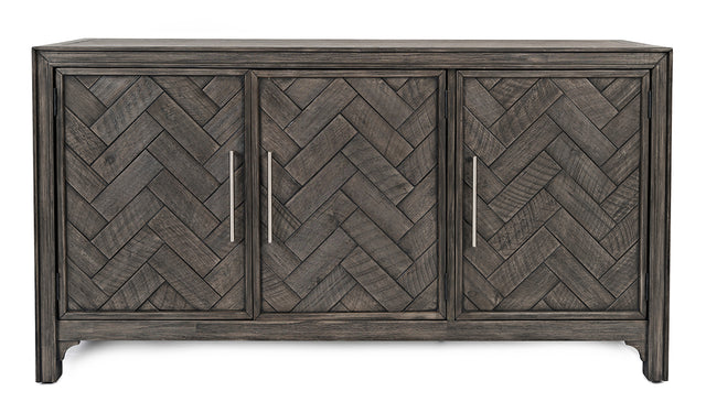 Gramercy Platinum 3 Door Accent Cabinet - Ornate Home
