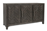 Gramercy Platinum 3 Door Accent Cabinet - Ornate Home