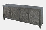 Gramercy Platinum 4 Door Accent Cabinet - Ornate Home