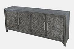 Gramercy Platinum 4 Door Accent Cabinet - Ornate Home