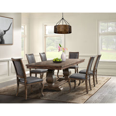 Gramercy Walnut 7-Piece Dining Set with Table & Six Chairs - Ornate Home