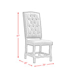 Gramercy Walnut 7-Piece Dining Set with Table & Six Tufted Tall Back Chairs - Ornate Home