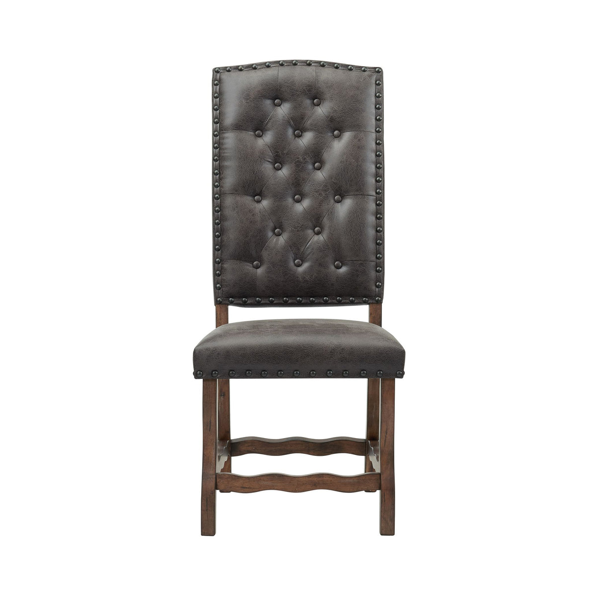 Gramercy Walnut Dining Curved Leg Side Chair (Set of 2) - Ornate Home