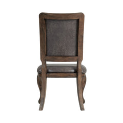 Gramercy Walnut Dining Rectangle Back Chair with PU Back (Set of 2) - Ornate Home