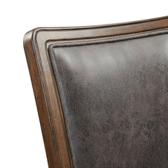 Gramercy Walnut Dining Rectangle Back Chair with PU Back (Set of 2) - Ornate Home