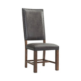 Gramercy Walnut Dining Straight Leg Side Chair (Set of 2) - Ornate Home