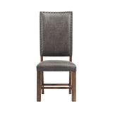 Gramercy Walnut Dining Straight Leg Side Chair (Set of 2) - Ornate Home
