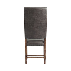 Gramercy Walnut Dining Straight Leg Side Chair (Set of 2) - Ornate Home