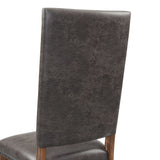 Gramercy Walnut Dining Straight Leg Side Chair (Set of 2) - Ornate Home