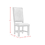 Gramercy Walnut Dining Straight Leg Side Chair (Set of 2) - Ornate Home