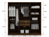 Gramercy Wardrobe Armoire Closet in Brown - Ornate Home