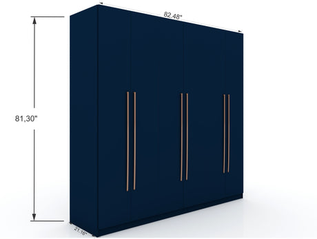 Gramercy Wardrobe Armoire Closet in Tatiana Midnight Blue - Ornate Home