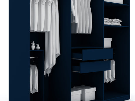 Gramercy Wardrobe Armoire Closet in Tatiana Midnight Blue - Ornate Home