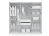 Gramercy Wardrobe Armoire Closet in White - Ornate Home