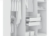 Gramercy Wardrobe Armoire Closet in White - Ornate Home