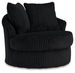 Gramwell Onyx Swivel Chair - Ornate Home