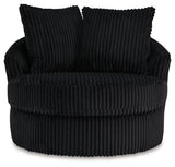 Gramwell Onyx Swivel Chair - Ornate Home