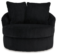 Gramwell Onyx Swivel Chair - Ornate Home