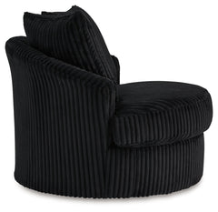 Gramwell Onyx Swivel Chair - Ornate Home