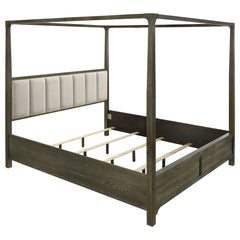 Gran Park Dark Cocoa 4-piece California King Canopy Bedroom Set - Ornate Home