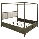 Gran Park Dark Cocoa 4-piece Eastern King Canopy Bedroom Set - Ornate Home
