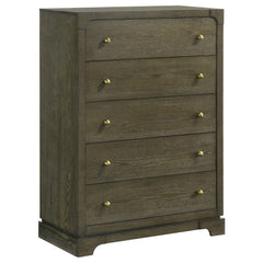Gran Park Dark Cocoa 5-piece California King Bedroom Set - Ornate Home